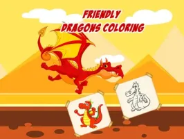 Friendly Dragons Coloring