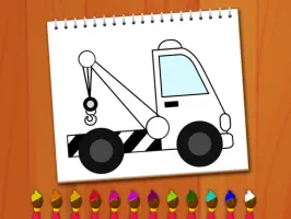 Coloring Book Excavator Trucks