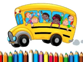 School Bus Coloring Book