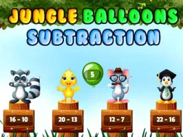 Jungle Balloons Subtraction